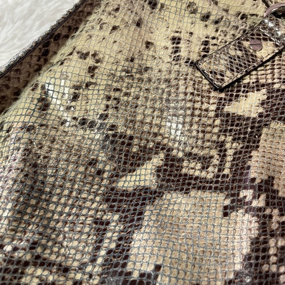 MICHAEL KORS rare snakeskin tote shoulder bag large - Picture 6 of 13